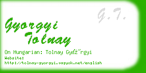 gyorgyi tolnay business card